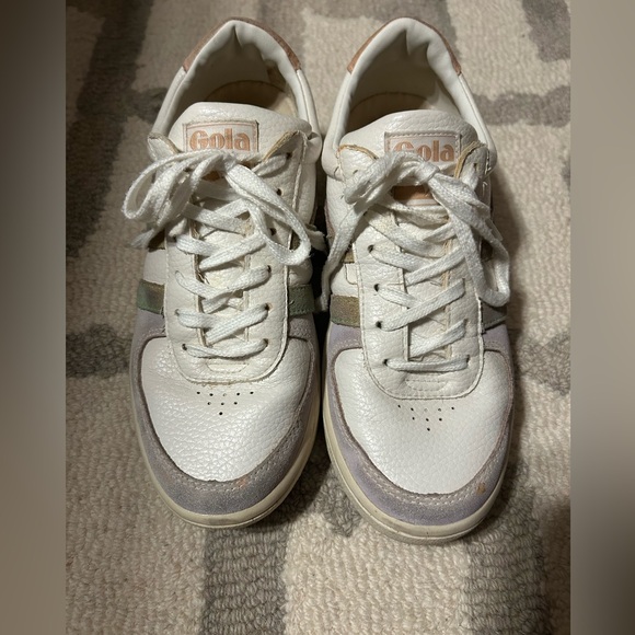 Gola Cream Leather Sneakers - Picture 1 of 5